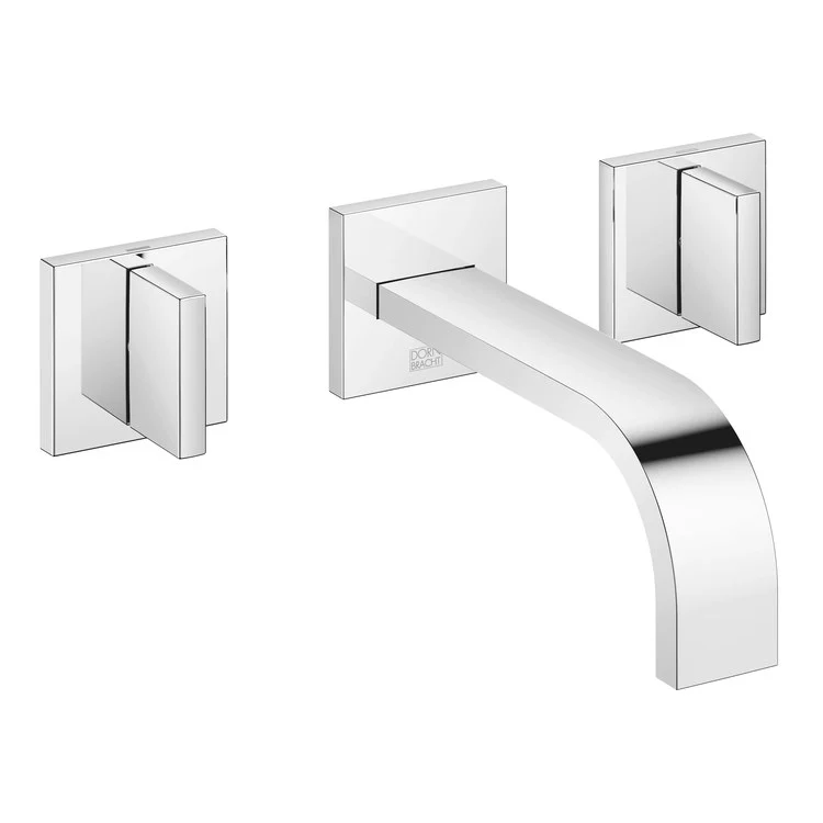 Lavatory Faucet MEM Wall Mount Mixer 2 Lever ADA WaterSense Chrome 1.2 Gallons per Minute Less Drain 3 Hole - Frankwebs