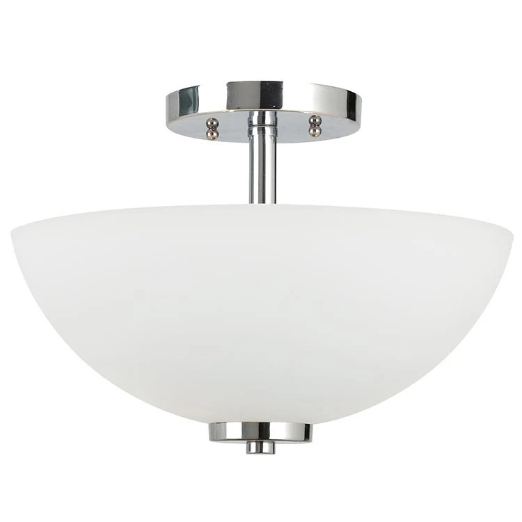 Oslo Two-Light Convertible Semi-Flush Mount Ceiling Fixture/Pendant - Frankwebs