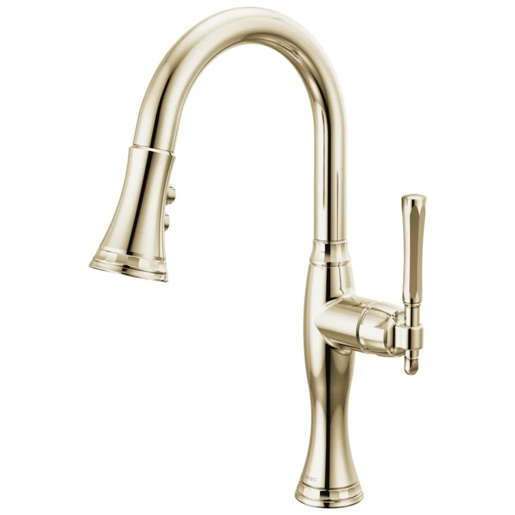 Prep Faucet Tulham 1 Lever ADA Brilliance Luxe Steel Pull Down 2 Function Wand Aerated Stream/Spray 360 Degree Swivel - Frankwebs