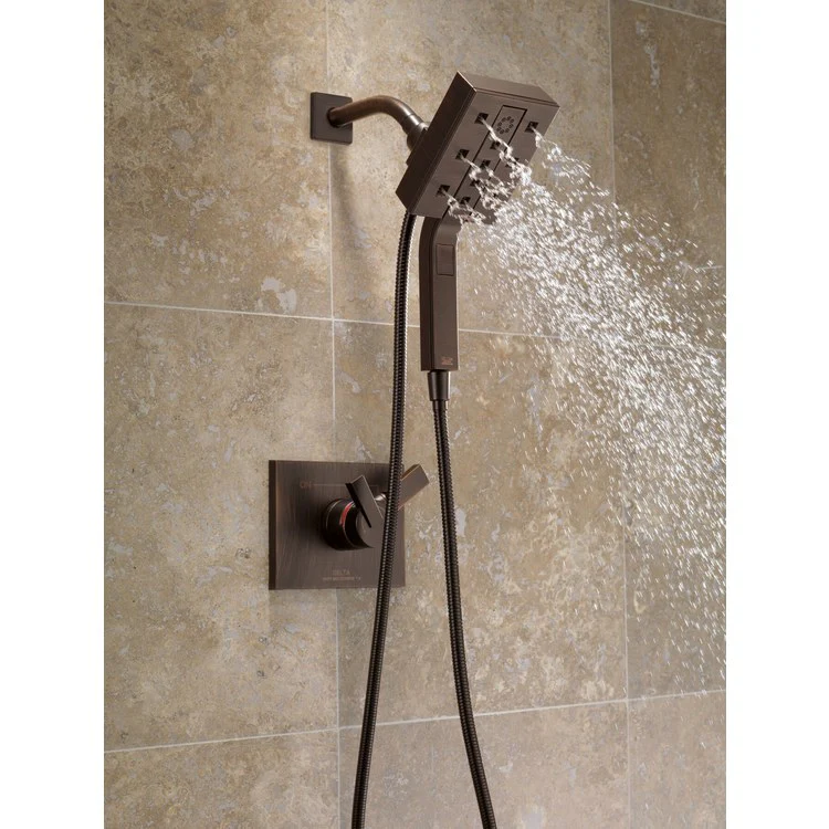 Contemporary H2Okinetic In2ition Two In One Four-Function Integrated Shower Head/Handshower - Frankwebs