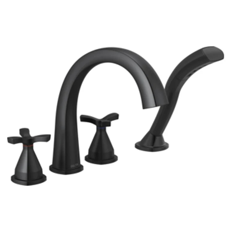 Roman Tub Trim Stryke Deck Mount with Handshower 2 Helo Venetian Bronze ADA 8-16 Inch Spread - Frankwebs