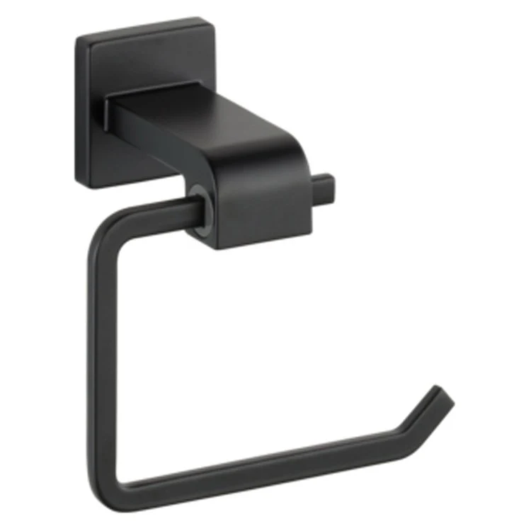 Toilet Paper Holder Ara 1 Post Open Ended Matte Black Metal 6-1/4 Inch 3-1/2 Inch Wall Mount - Frankwebs