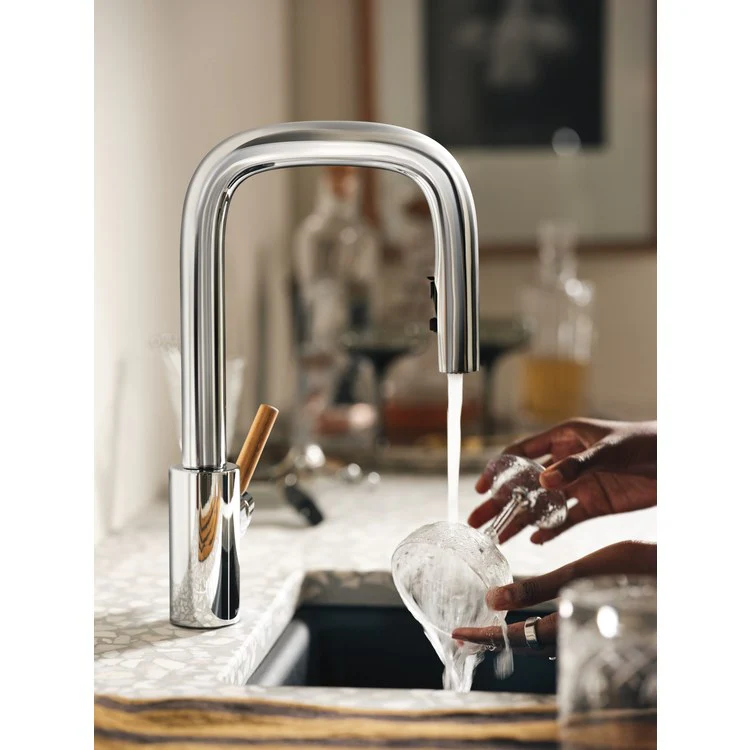 Bar Faucet Tenon 1 Lever ADA CALGreen Chrome PowerBoost 1.5 Gallons per Minute - Frankwebs