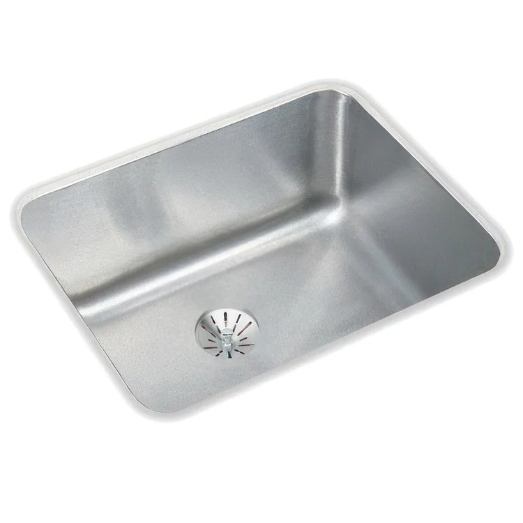 Kitchen Sink Lustertone Classic 20.5 x 16.5 Inch Single Bowl Perfect Drain Lustrous Satin Undermount Drain Location Center - Frankwebs