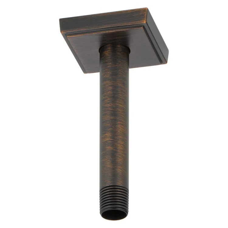 Shower Arm Universal Showering with Square Flange Brilliance Luxe Gold 6 Inch 1/2