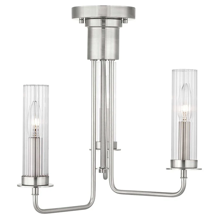 Rainey Three-Light. Convertible Semi-Flush Mount Ceiling Fixture/Pendant - Frankwebs