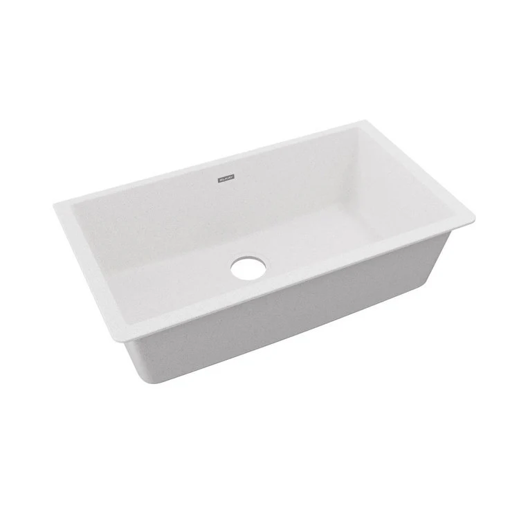 Kitchen Sink Quartz Classic 33 x 18.5 Inch Single Bowl White Undermount - Frankwebs