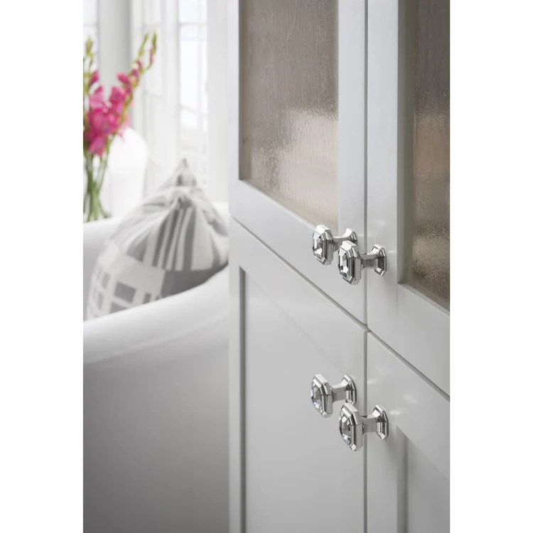 Knob Chareau Crystal Polished Nickel Zinc Alloy 1-1/8 Inch - Frankwebs