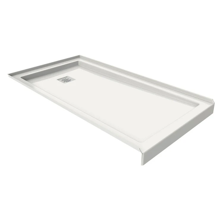 Shower Base B3 Square Drain/Alcove Deep White 60L x 36W Inch Acrylic Center - Frankwebs