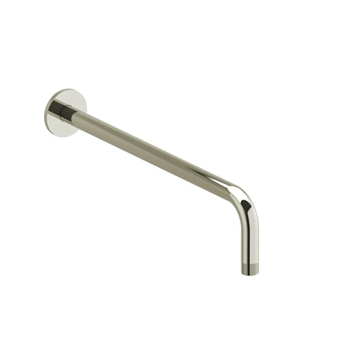Shower Arm with Round Escutcheon and Round Flange Polished Nickel 16 Inch 15-3/8 Inch 1/2 Inch Inlet MNPT Brass Wall Mount - Frankwebs