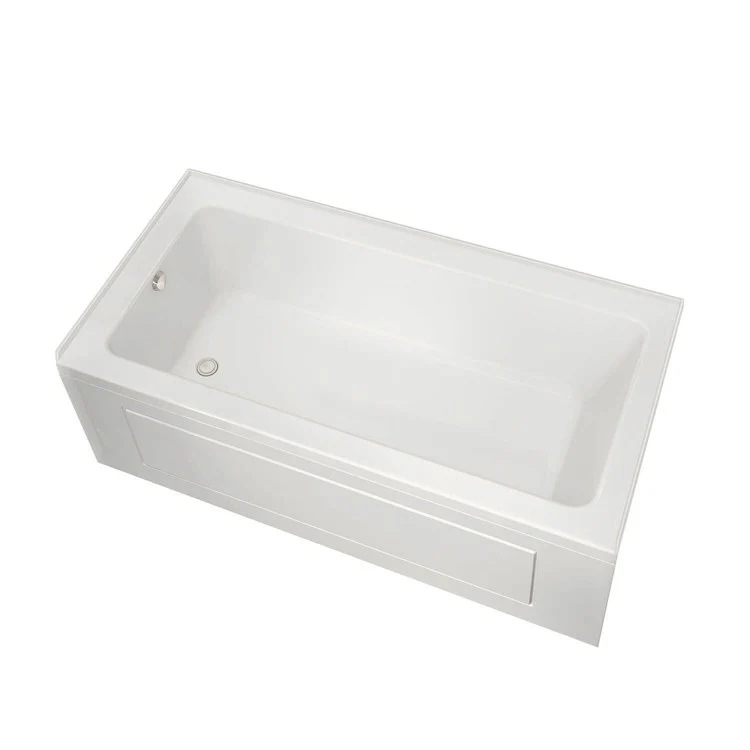 Tub Pose 71-1/2 x 35-3/4 x 23-5/8 Inch Alcove Left White Acrylic - Frankwebs