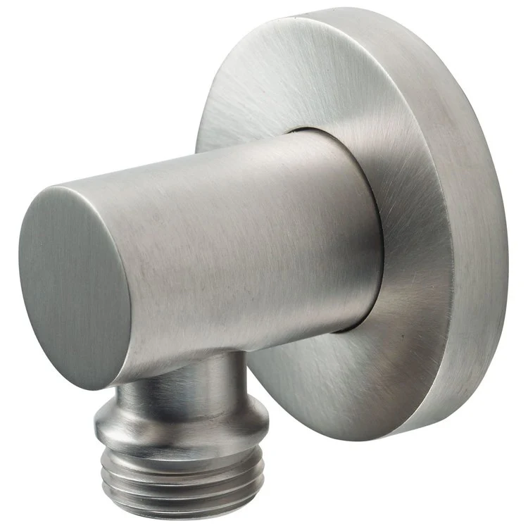 Contemporary Supply Elbow with Round Base - Satin Nickel - Frankwebs
