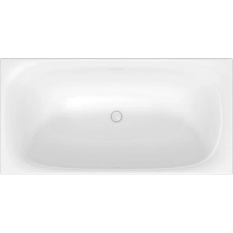 Freestanding Tub XViu 63 x 31-1/2 Inch with 2 Backrest Slopes Black Matte Center Drain Rectangle - Frankwebs