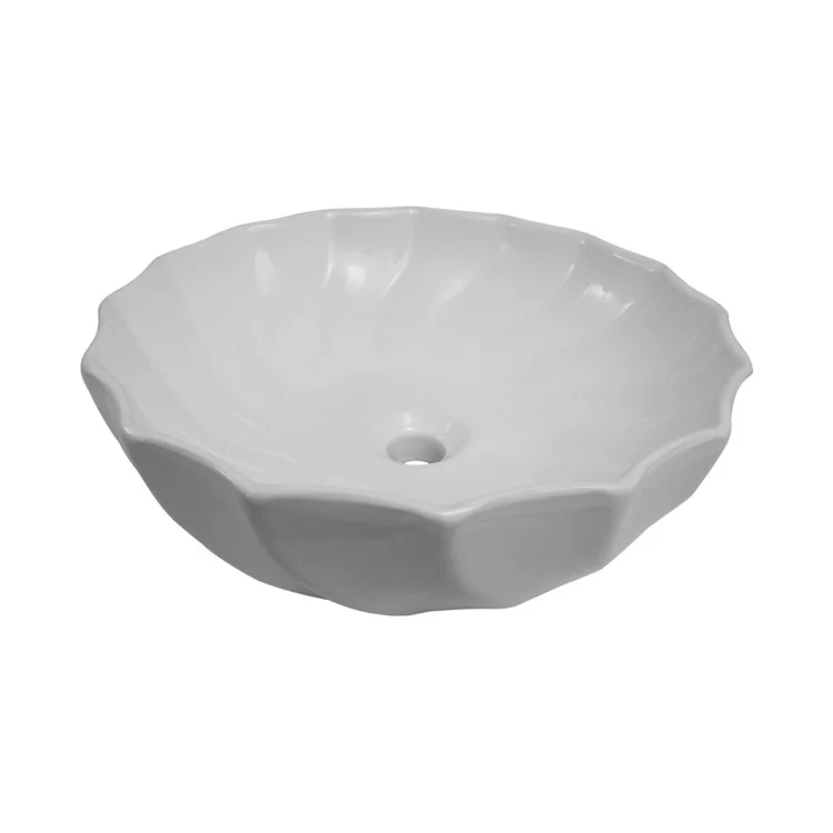 Vessel Anna Swirl Above Counter 18 Inch White Vitreous China - Frankwebs