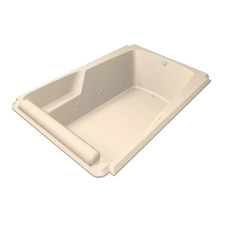 Combination Tub Designer Collection Atlandia 74 x 48 x 21 Inch Drop-In End Drain Bone Rectangle - Frankwebs