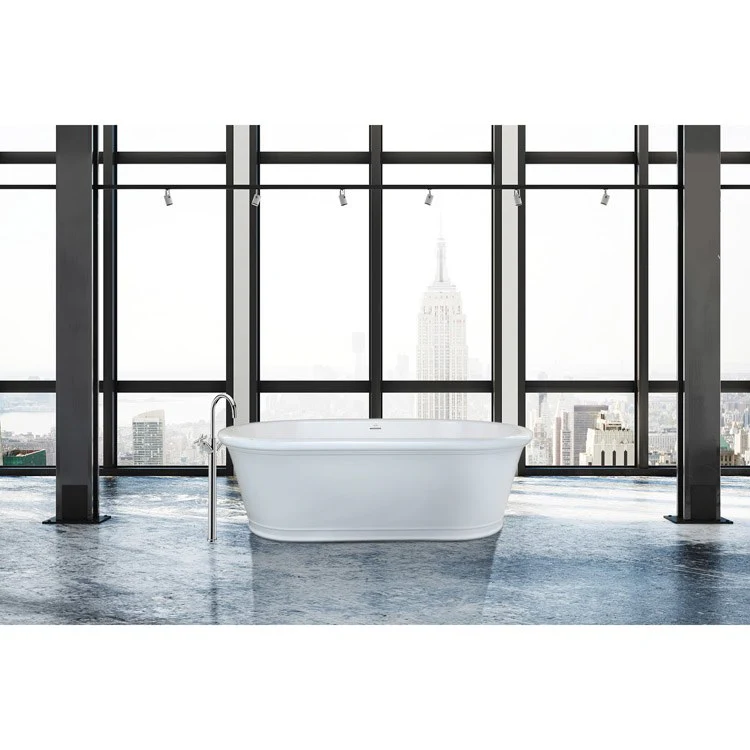 Soaking Tub Metro Collection Tribeca 68 x 35 Inch Freestanding Tub Only Center Biscuit Hydroluxe SS - Frankwebs