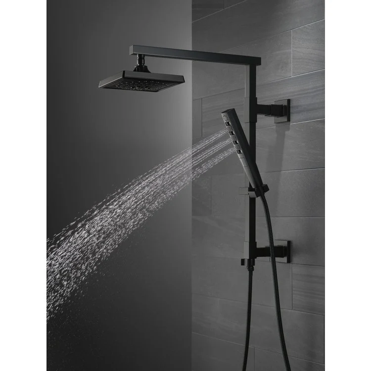 Shower Column Emerge Universal Showering Components Angular Matte Black 18 Inch - Frankwebs