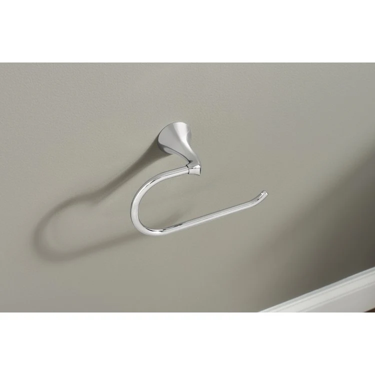 Toilet Paper Holder Darcy Euro with Press and Mark Chrome Zinc 9 x 5-1/5 x 3 Inch 3-3/8 Inch Wall Mount - Frankwebs