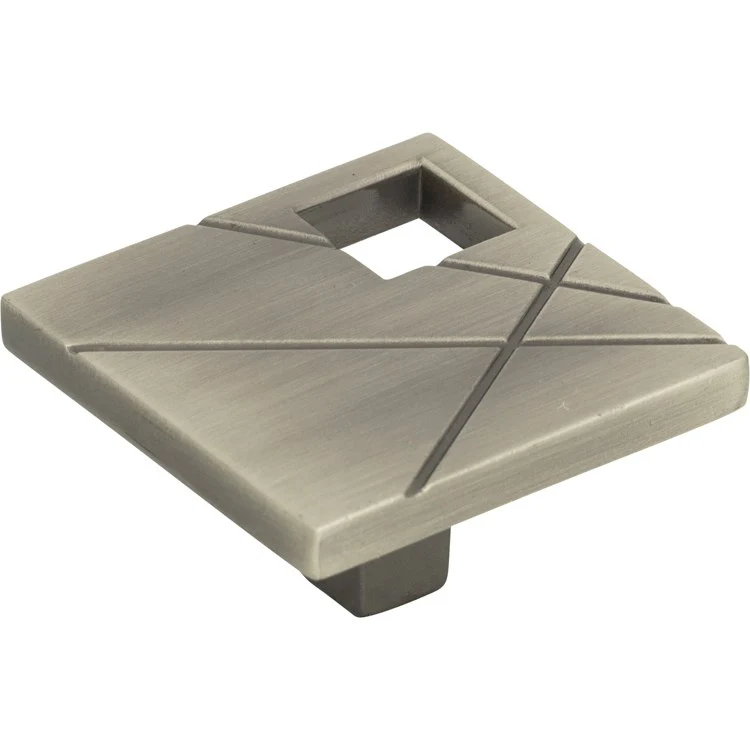 Knob Atlas Modernist Right Square Brushed Nickel Zinc Alloy 1-1/2 Inch - Frankwebs