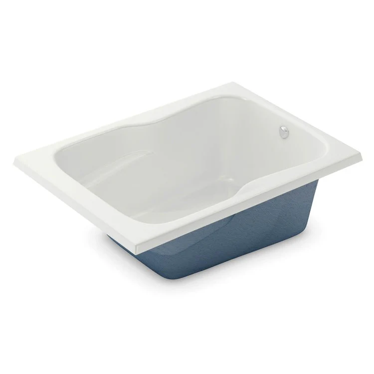 Tub 60 x 32 x 21-1/2 Inch Drop-In End Drain Bone AcrylX - Frankwebs