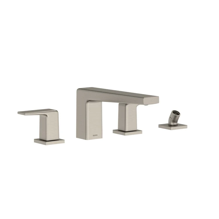Roman Tub Trim GB Deck Mount with Handshower Outlet 2 Lever Polished Chrome ADA 4 Hole - Frankwebs