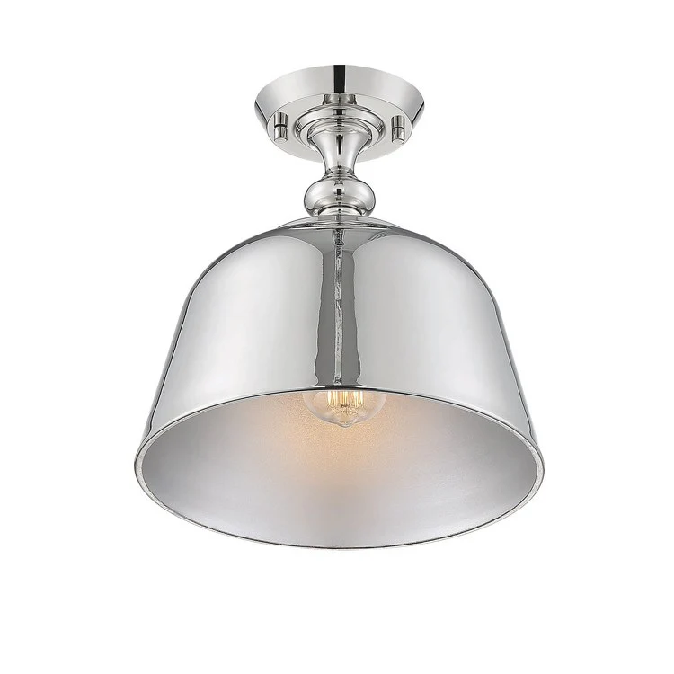 Berg Single-Light Semi-Flush Mount Ceiling Fixture - Frankwebs