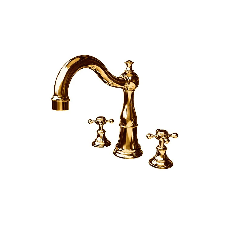 Roman Tub Trim Victoria Deck Mount 2 Cross Satin Bronze PVD ADA 8 to 20 Inch Spread - Frankwebs