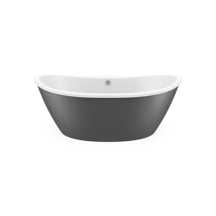 Freestanding Tub Delsia 66 x 36 x 26-5/8 Inch 2 Piece Center Drain Black Oval - Frankwebs