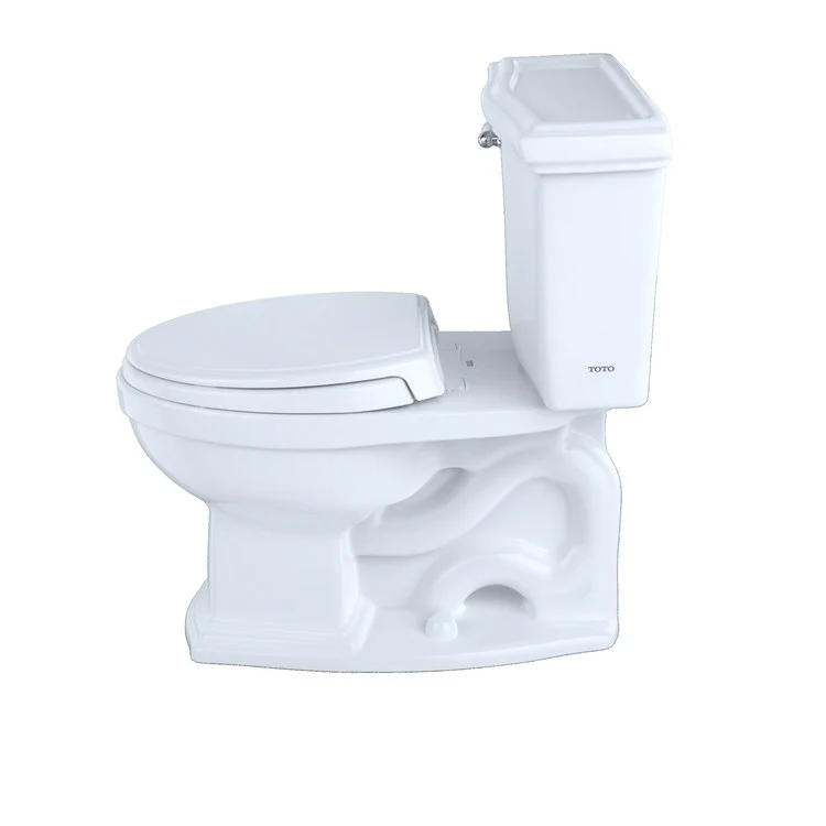Toilet Eco Clayton 2 Pieces Close Coupled Universal Height Cotton Elongated ADA 31-5/8 Inch 1.28 Gallons per Flush Left Hand Chrome Less Seat - Frankwebs