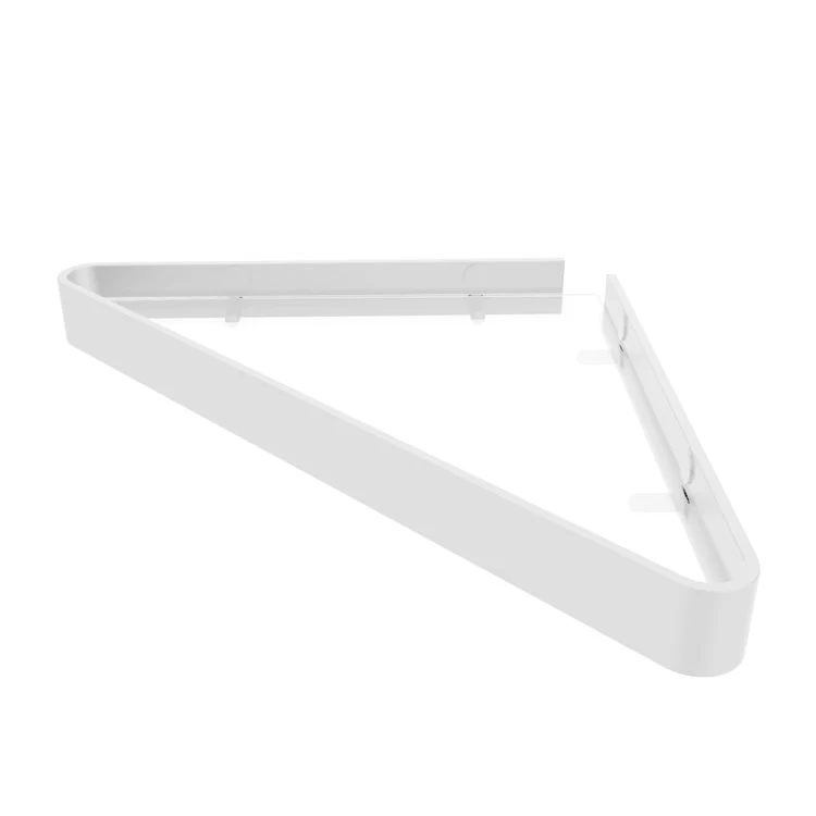 Shelf Corner White Metal/Glass 9-5/8 Inch - Frankwebs
