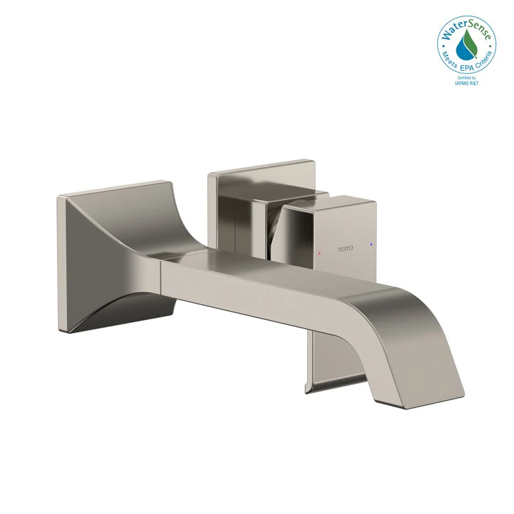 Lavatory Faucet GC Wall Mount Long 1 Lever ADA CALGreen/WaterSense Polished Nickel 1.2 Gallons per Minute - Frankwebs