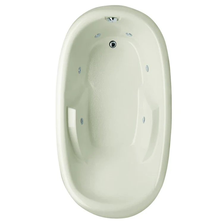 Whirlpool Tub Designer Collection Kimberly 66 x 40 x 24 Inch Drop-In End Drain Biscuit Oval - Frankwebs