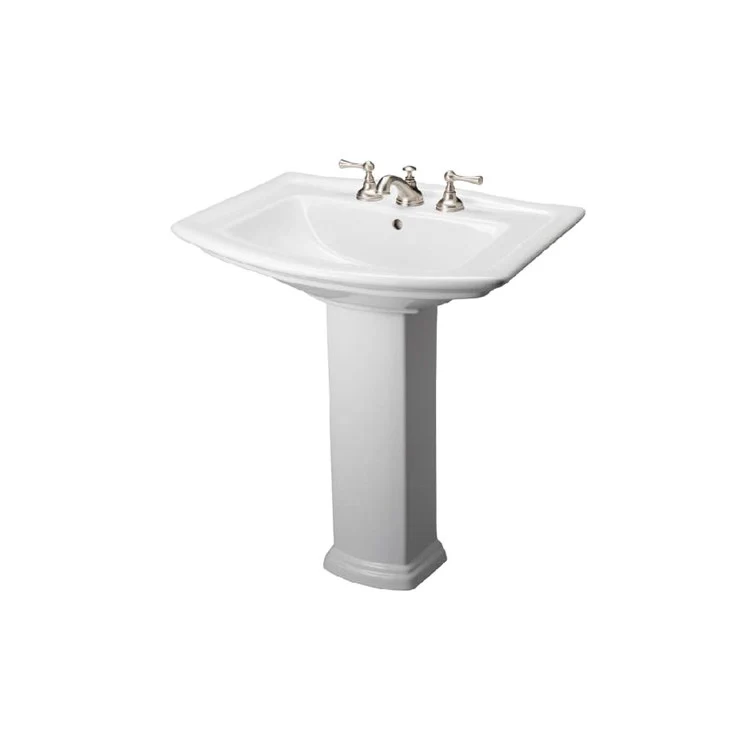 Pedestal Top Washington 765 30 Inch White 8 Inch Spread Vitreous China Rectangle - Frankwebs