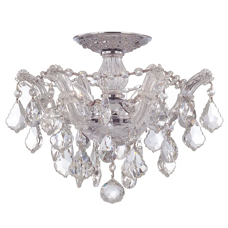 Maria Theresa Three-Light Semi-Flush Mount Ceiling Fixture - Frankwebs
