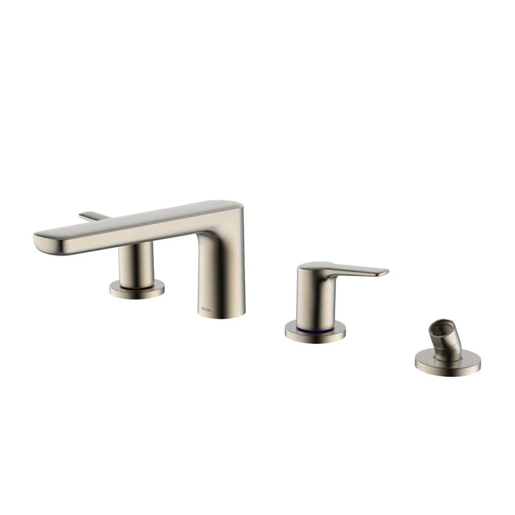 Roman Tub Trim GS Deck Mount with Handshower Outlet 2 Lever Brushed Nickel ADA 4 Hole - Frankwebs