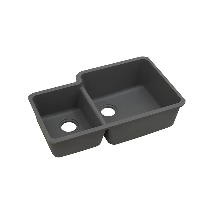 Kitchen Sink Quartz Classic 33 x 20.5 Inch Double Bowl Offset Mocha Undermount 9 Inch - Frankwebs