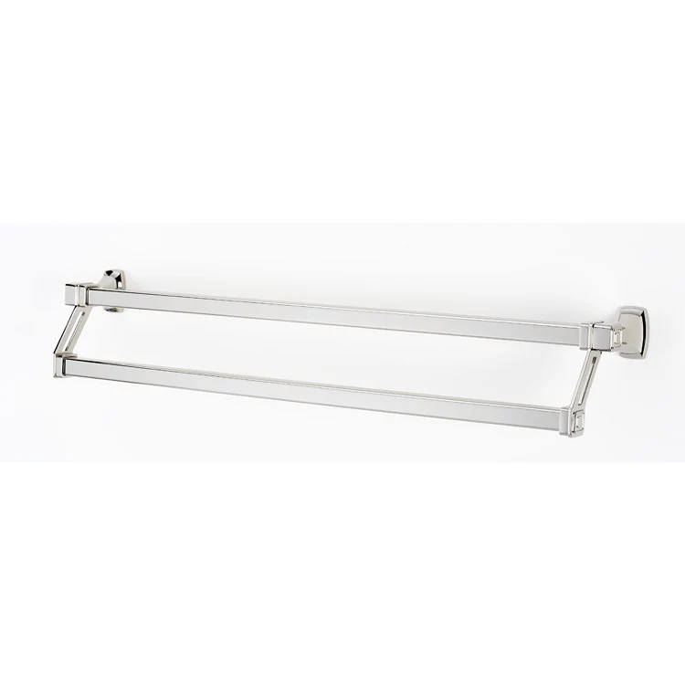 Towel Bar Cube Bath 25 Inch Double Satin Nickel Brass 4-1/2 Inch - Frankwebs
