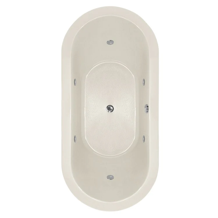 Whirlpool Tub Designer Collection Elle 72 x 36 x 19 Inch Drop-In Center Drain White Oval - Frankwebs
