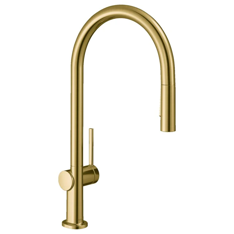 Kitchen Faucet Talis N sBox 1 Lever ADA Brushed Gold Optic Pull Down 2 Function 360 Degree Swivel 1 Hole 1.75 Gallons per Minute - Frankwebs