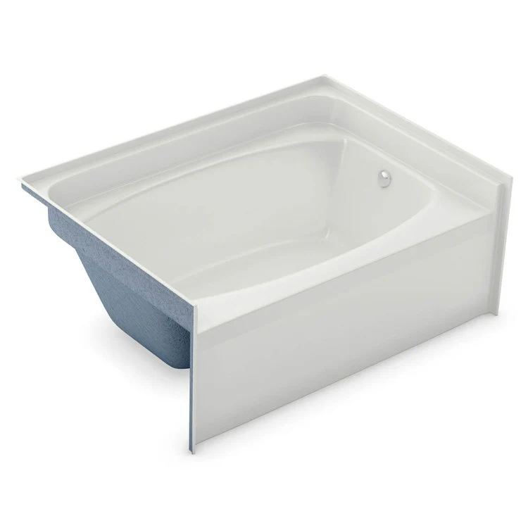 Whirlpool Tub 60 x 40-1/2 x 23-1/4 Inch White Trim with Tile Flange Center Drain Outlet White Rectangle - Frankwebs