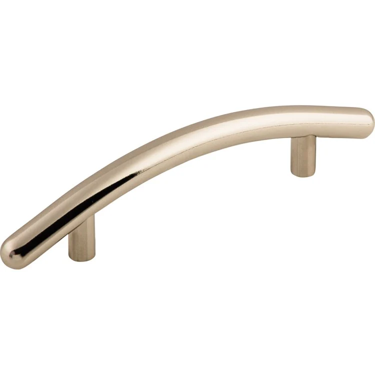 Pull Nouveau Curved Bar Polished Nickel Steel 3-3/4 Inch 6-1/4x4/9x1-1/3 Inch - Frankwebs
