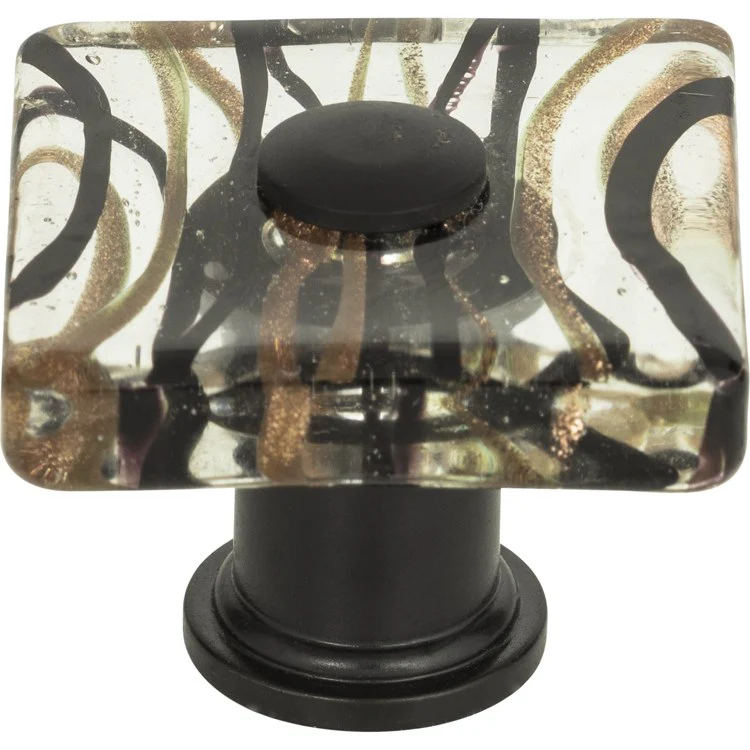 Knob Atlas Milky Way Glass Square Aged Bronze Brass & Glass 1-1/2 Inch - Frankwebs