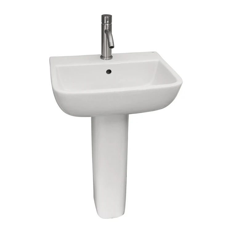 Pedestal Lavatory Series 600 White Rectangular - Frankwebs