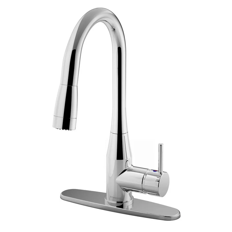 Kitchen Faucet Sereno 1 Lever ADA Polished Chrome High Arc Swivel 360 Degree 1 Hole 1.5 Gallons per Minute - Frankwebs