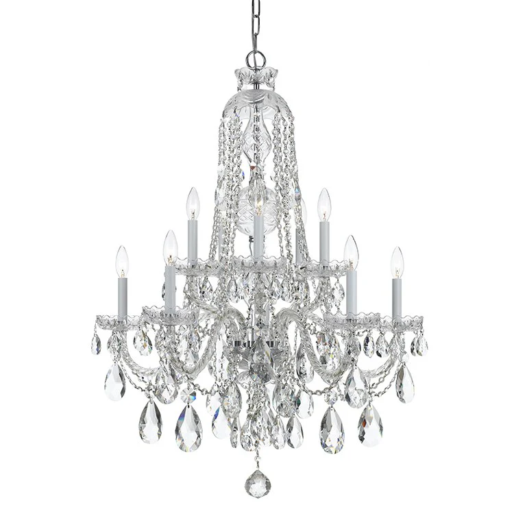 Traditional Crystal Ten-Light Chandelier - Frankwebs