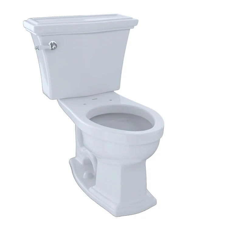 Toilet Eco Clayton 2 Pieces Close Coupled Universal Height Cotton Elongated ADA 31-5/8 Inch 1.28 Gallons per Flush Left Hand Chrome Less Seat - Frankwebs