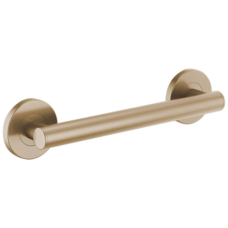 Grab Bar 12 Inch European Round Brilliance Luxe Gold ADA Concealed Mount Metal - Frankwebs