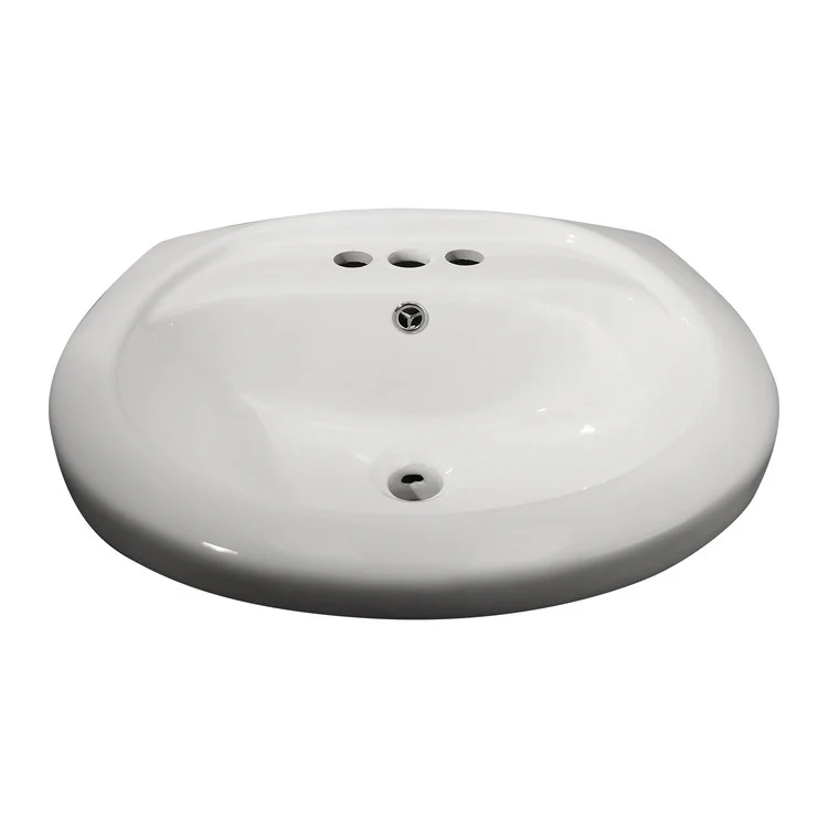 Lavatory Sink Belmont Wall Hung 17-1/2 Inch 4 Inch Spread White - Frankwebs