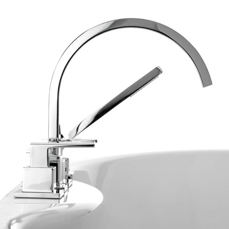 Vero Two Handle 4-Hole Roman Tub Faucet with Handshower - Frankwebs