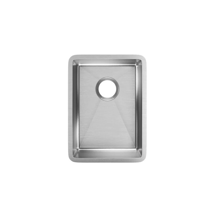 Bar Sink Crosstown 14 x 19 Inch Single Bowl Polished Satin Undermount Rectangle Drain Size 3-1/2 Inch - Frankwebs